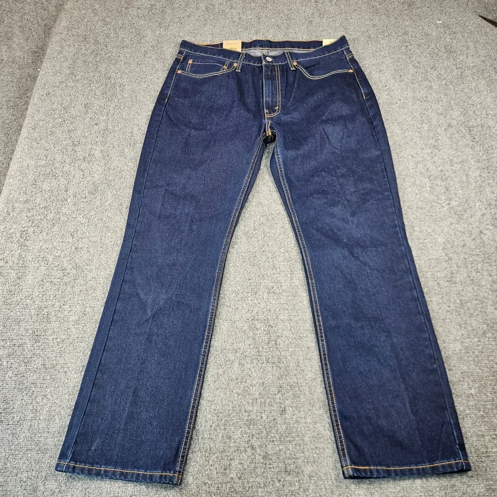Levis 514 Straight Fit Mens Jeans 36x30 Dark Indigo Blue Denim 00514-3167 NWT